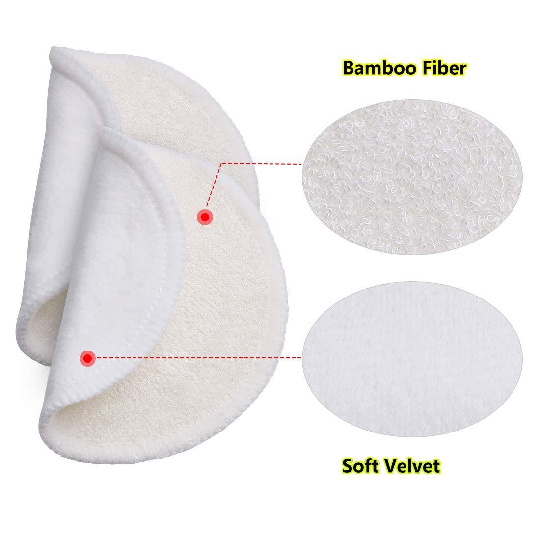 Natural Washable Organic Bamboo Cotton Rounds Facial Cleansing super Soft Reusable Makeup Remover Pads