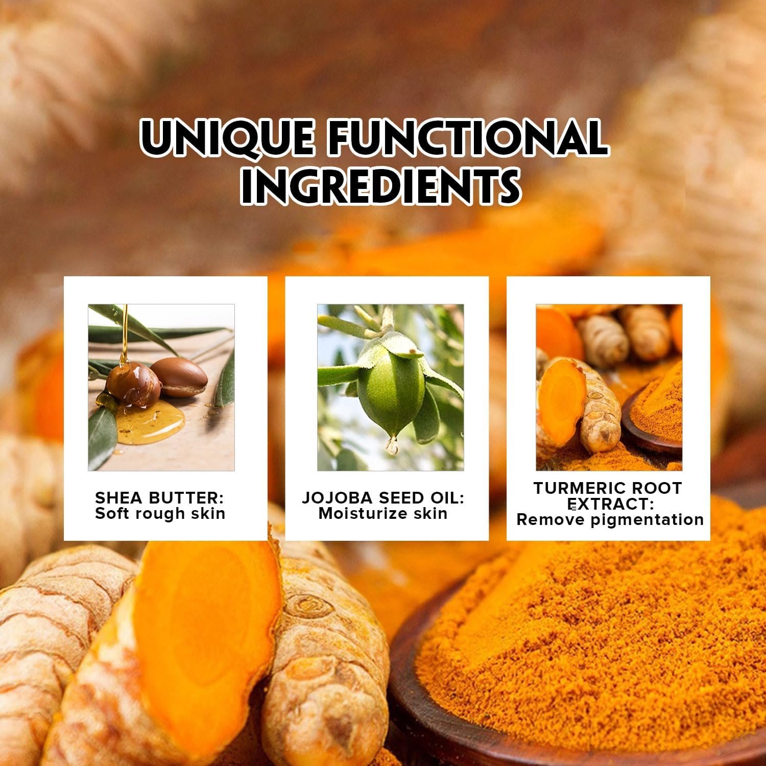Dark Spot Exfoliating Moisturizing Blackhead Remover Turmeric Body Scrub For Face And Neck
