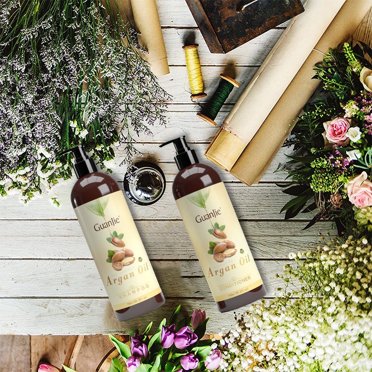 Organic Argan Oil Hair Shampoo Fluffy Private Label hair care Organic Shampoo and Conditioner Set