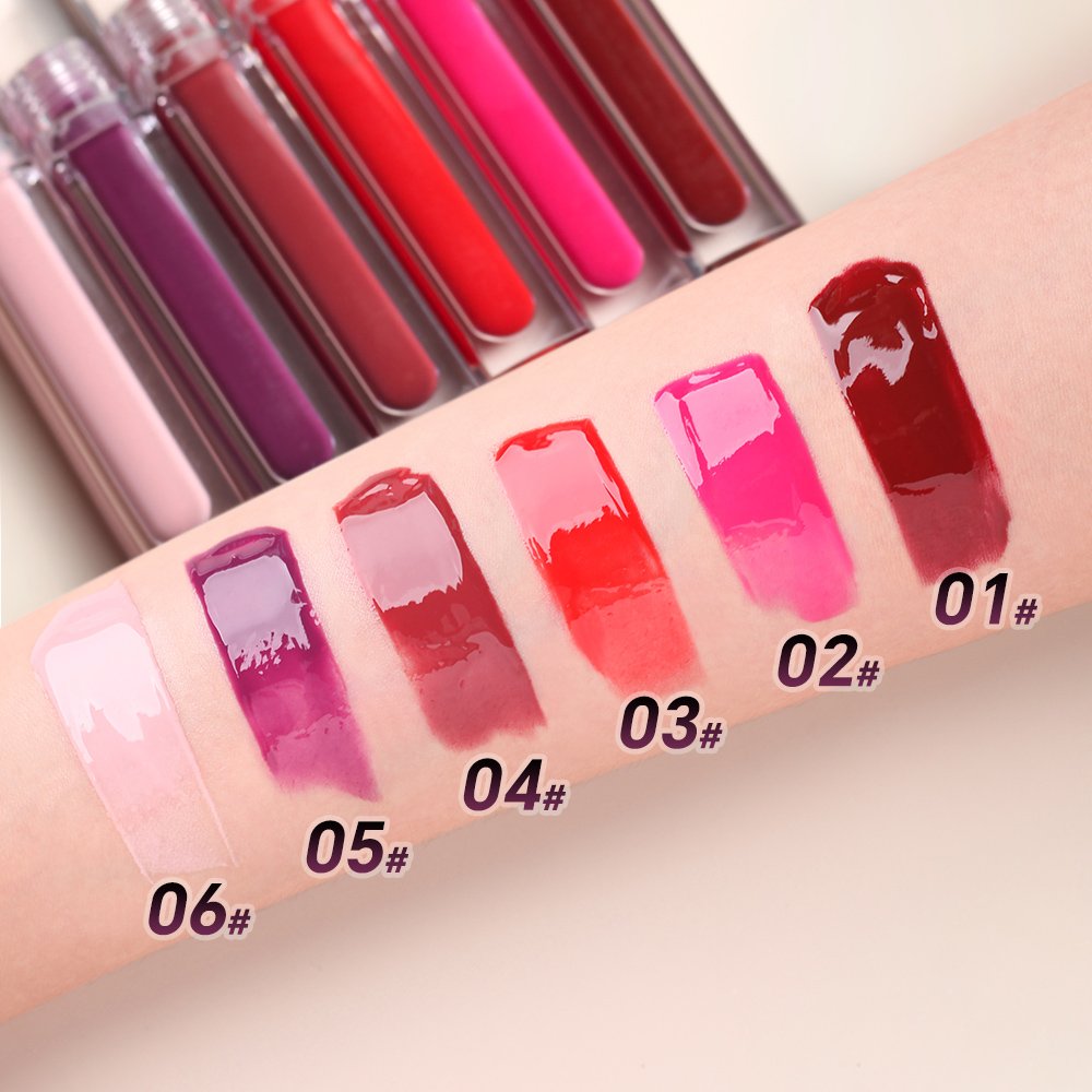 Low moq colored glow non sticky lip glaze lip gloss vendor clear moisturizing shimmer vanilla lipgloss