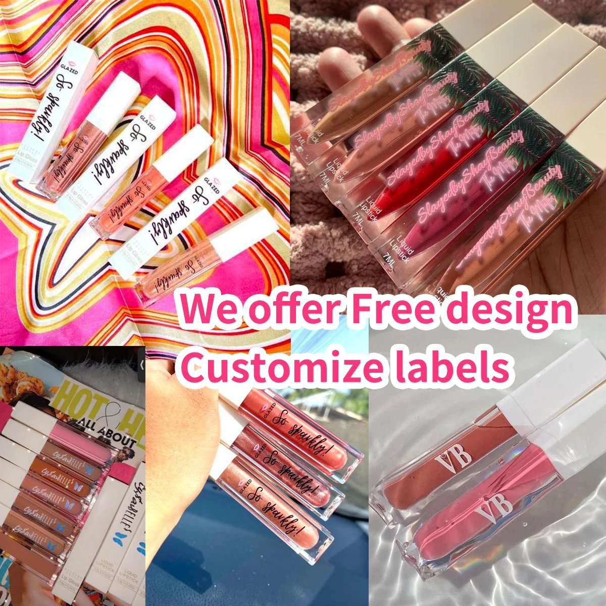 Low moq colored glow non sticky lip glaze lip gloss vendor clear moisturizing shimmer vanilla lipgloss