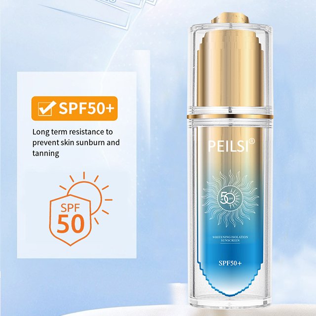PeilSi OEM/ODM Cheap Price Whitening Moisturizing Sunscreen Cream 30ML Sunscreen SPF 50 Sun Screen Lotion for Face Outdoor