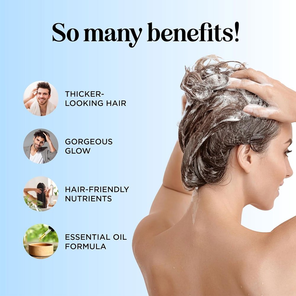 Organic Refreshing Hair Shampoo Formula Gel Form Organic & Chemical Ingredients for All Hair 1000ML