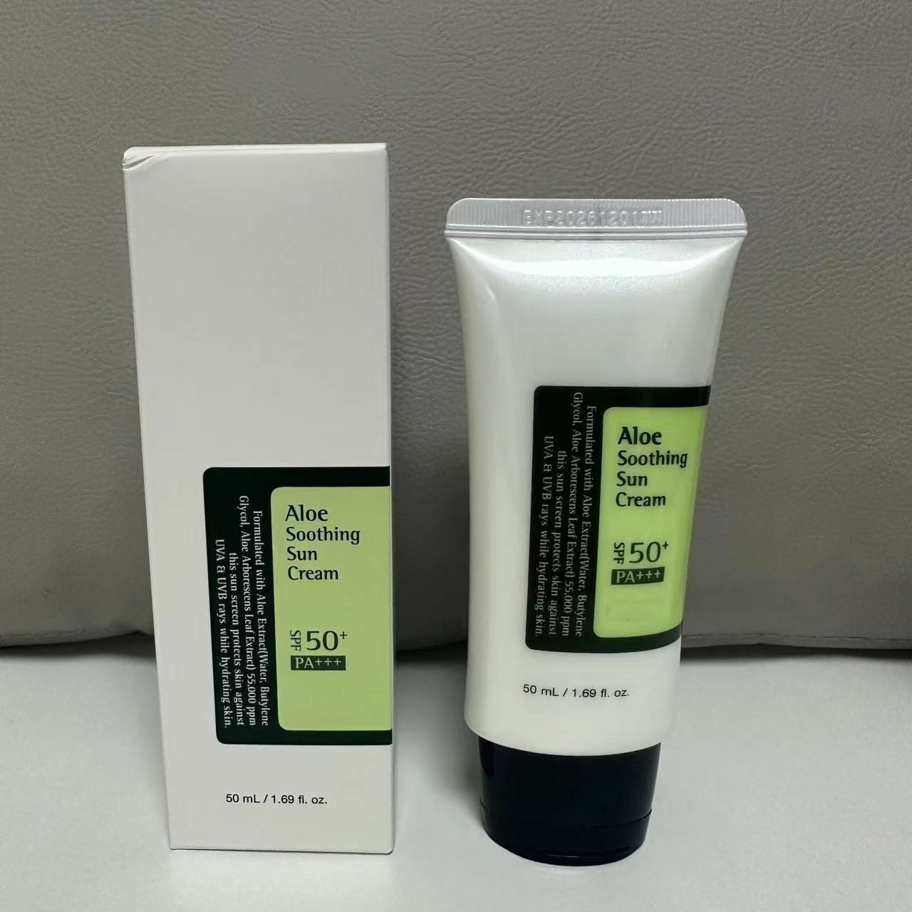 50ml Korea Skin Care oil-proof Aloe Soothing Sun Cream SPF50+/ PA+++ Cosx Sunscreen Sunblock Cream