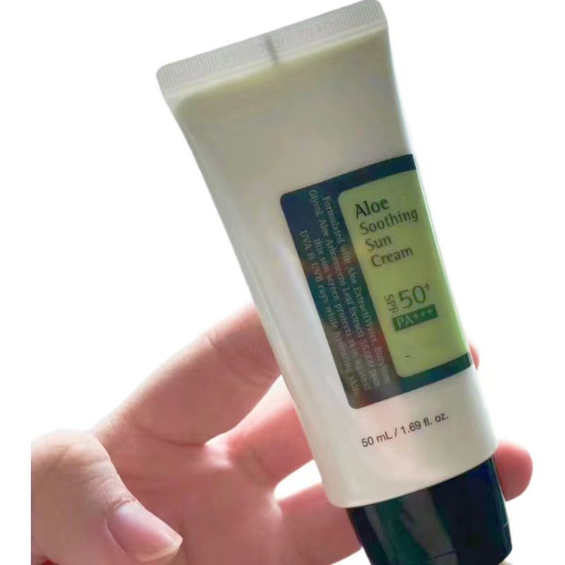 50ml Korea Skin Care oil-proof Aloe Soothing Sun Cream SPF50+/ PA+++ Cosx Sunscreen Sunblock Cream