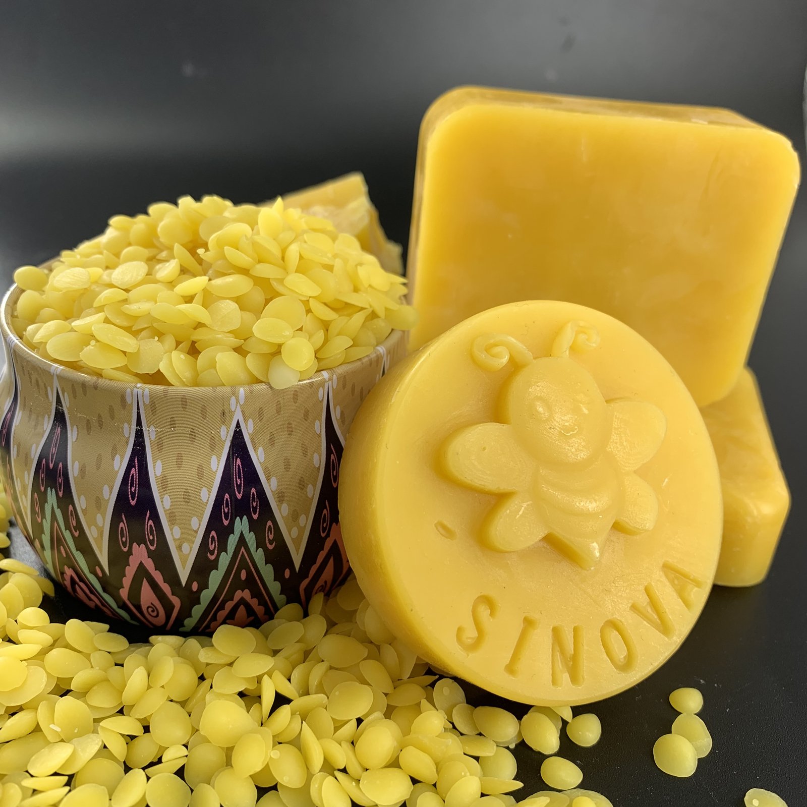 Natural beeswax for beehive foundation sheets