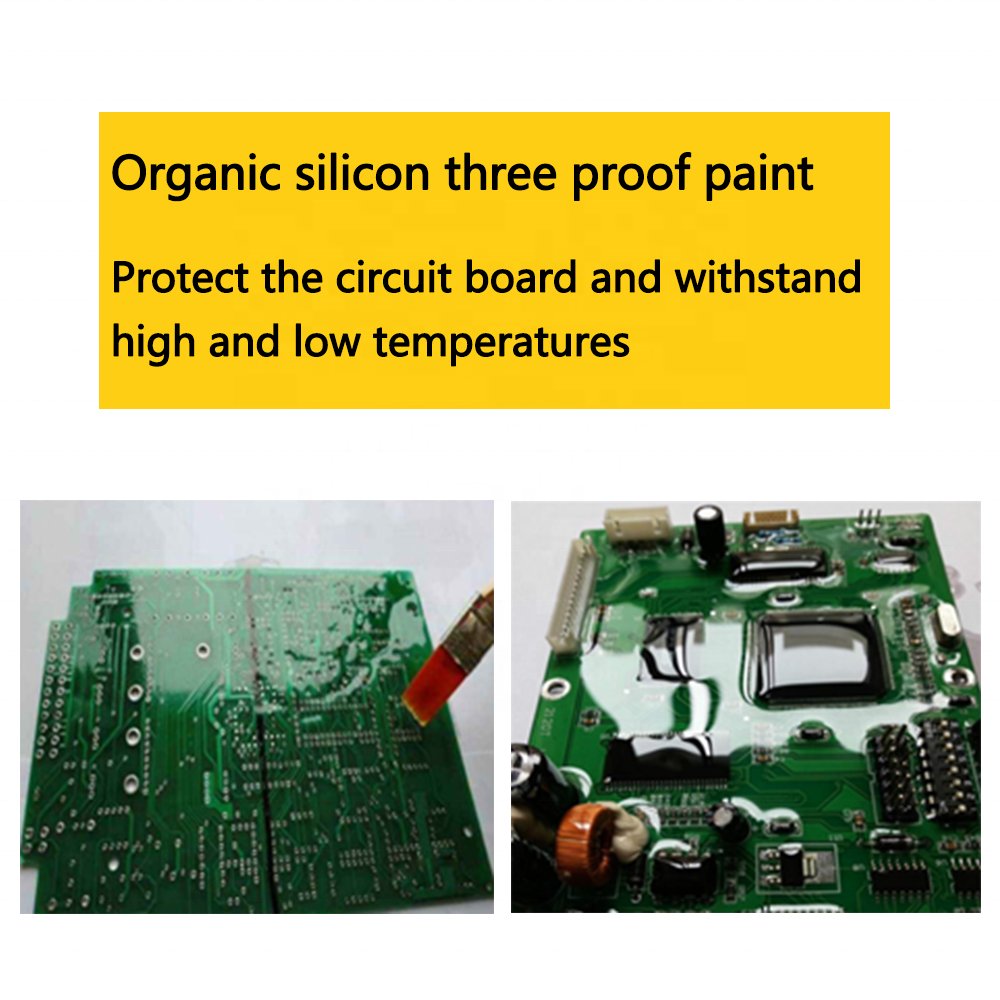 surface coating of electronic components with organic silicon modified coating, three proof adhesive insulation, quick drying