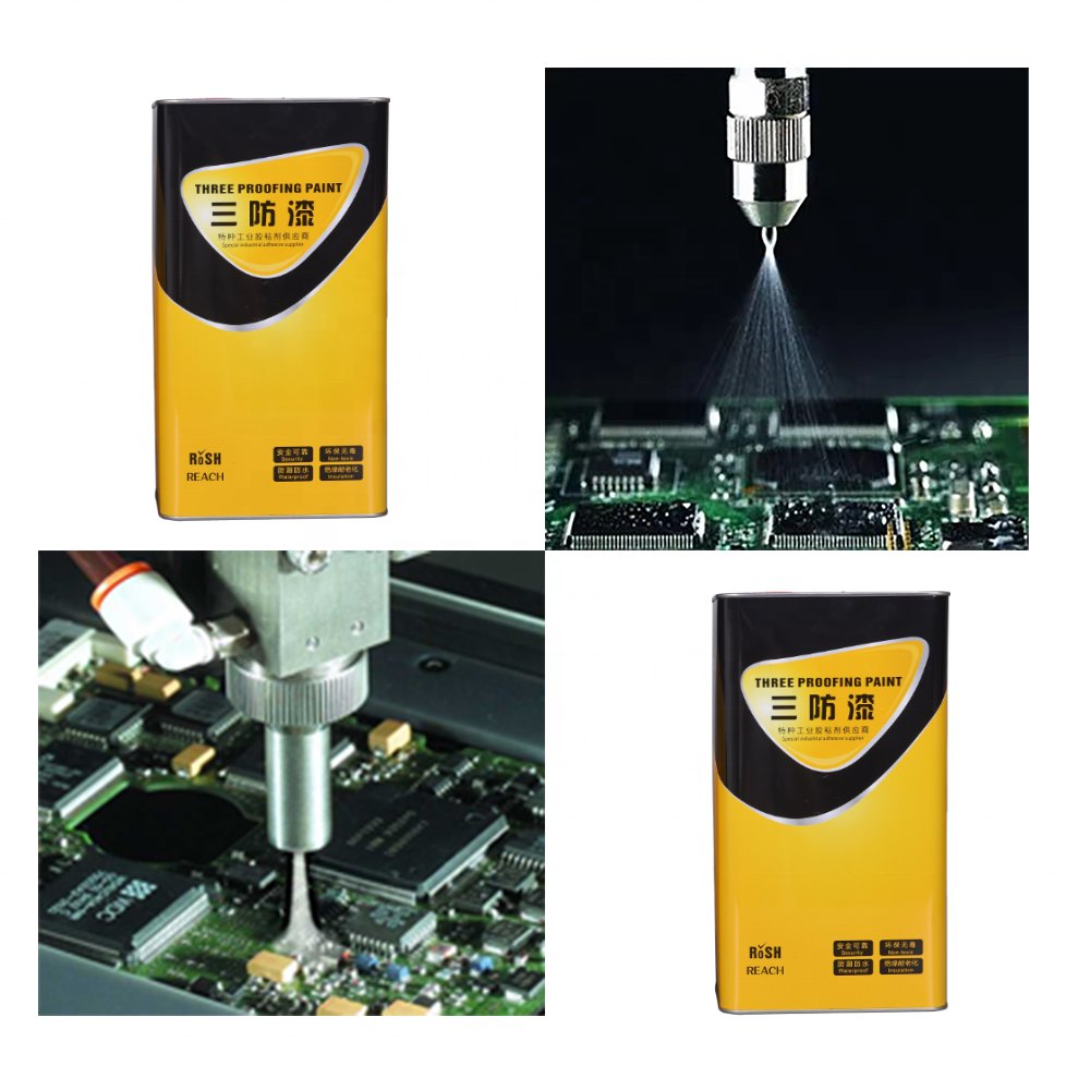 surface coating of electronic components with organic silicon modified coating, three proof adhesive insulation, quick drying