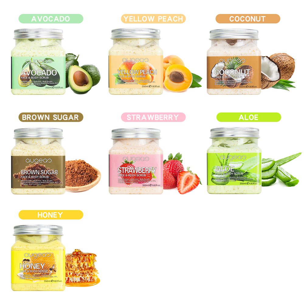 custom logo skin body care whitening cream organic private label sugar exfoliating body scrub