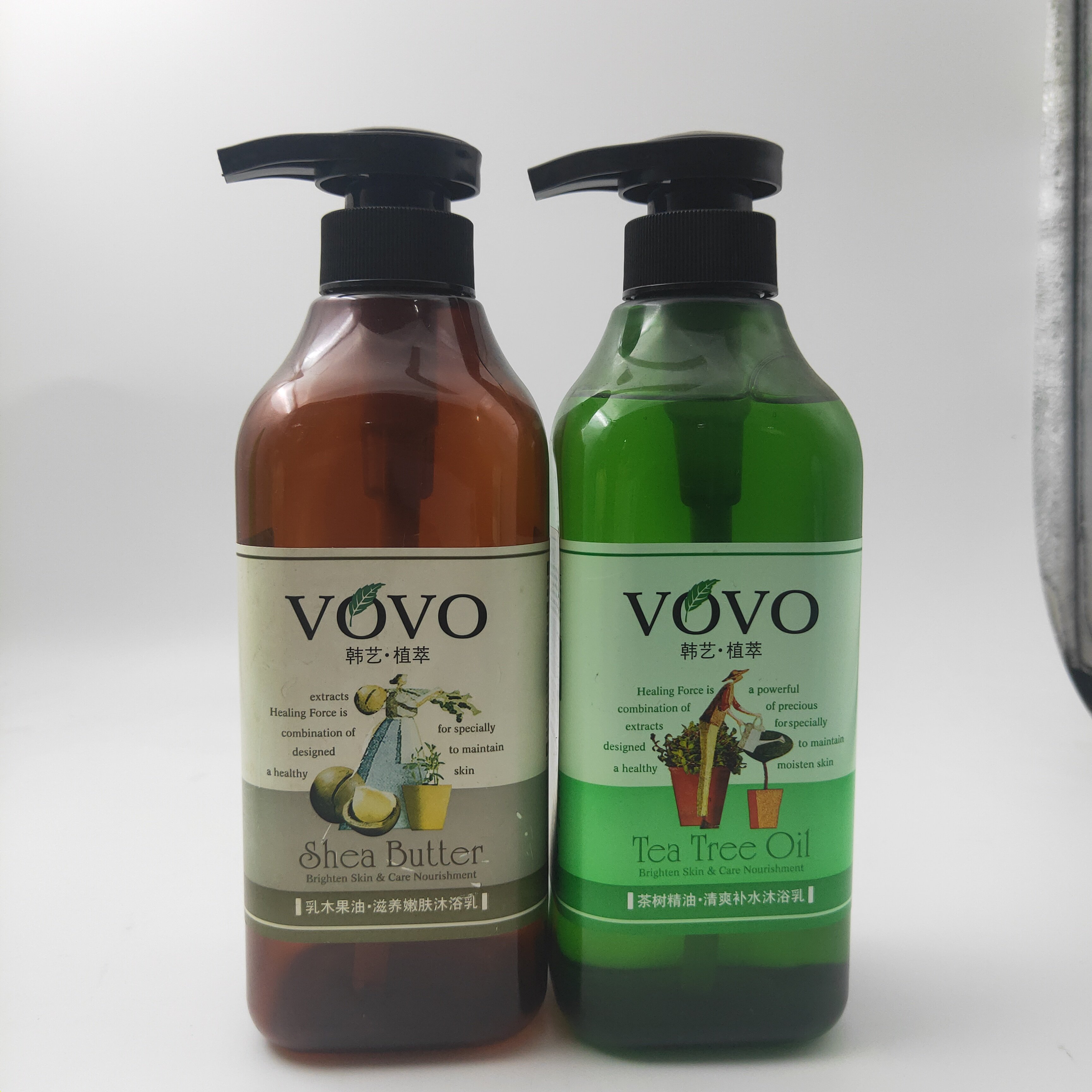 SKIH OEM/ODM Wholesale Shea Butter And Tea Tree Essential Oil Shower Gel whitening body wash Moisturizing Body Wash
