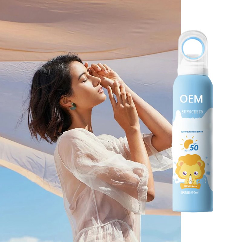 High Quality Private Label Outdoor Organic Whitening Face Spf 50+ Protective Sunscreen Spray