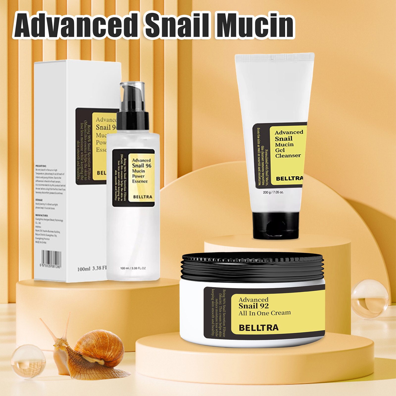 BELLTRAkorean skin care facial cleanser Advanced SnailMucin Gel Cleanser korean skin care facial cleanser