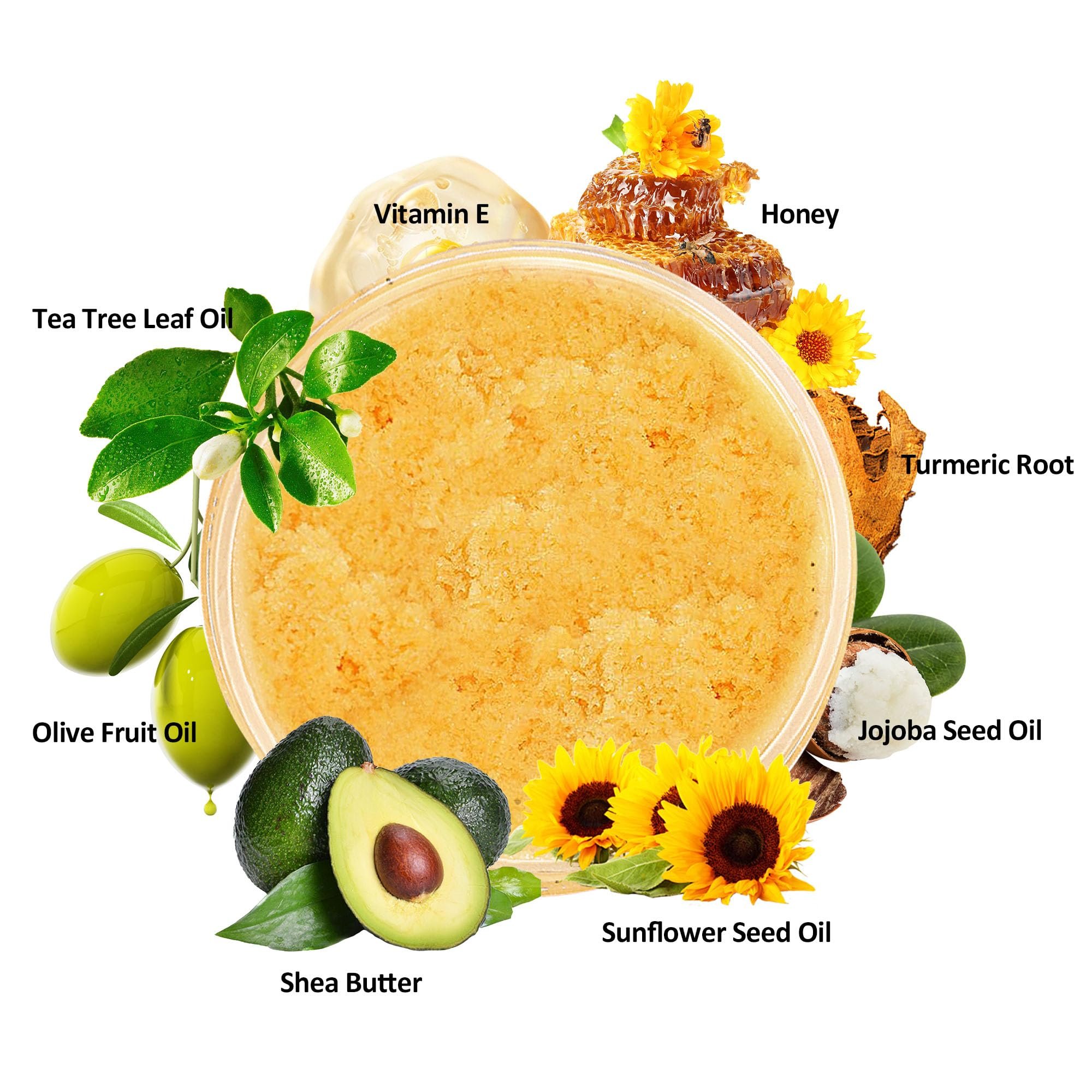 Natural Ingredients Cleanse Hydrate Skin Vitamin c Turmeric Body Scrub For All Skin Types
