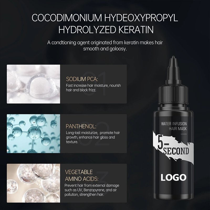 custom logo 5-second Water Infusion Hair Mask Repair Frizz Smoothing Keratin Hair Scalp Treatment for Hair mask