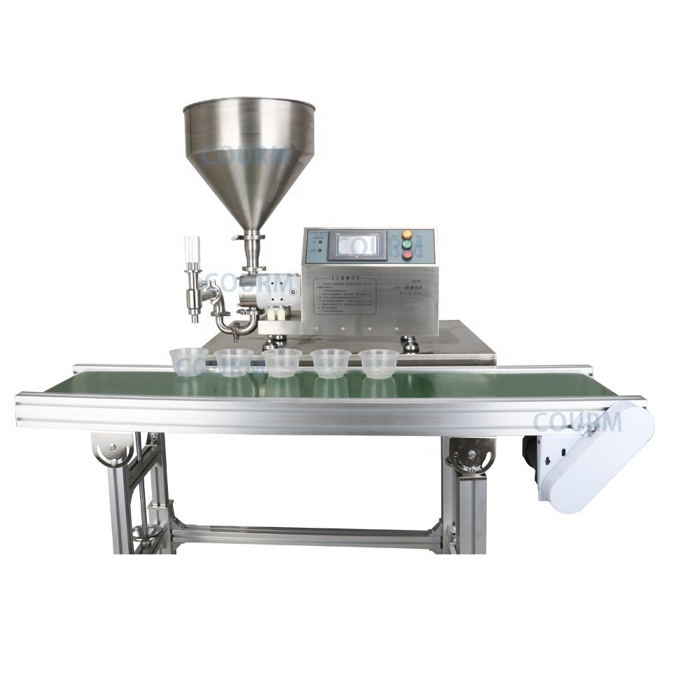 Automatic rotor pump organic salt vanilla ice cream spice milk protein powder yellow peach canned glass bottle filling machine