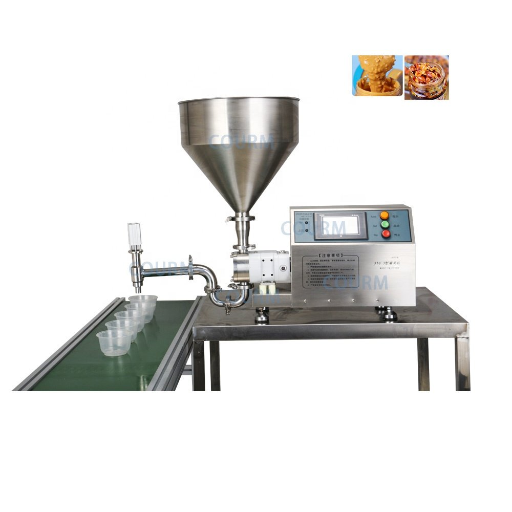 Automatic rotor pump organic salt vanilla ice cream spice milk protein powder yellow peach canned glass bottle filling machine