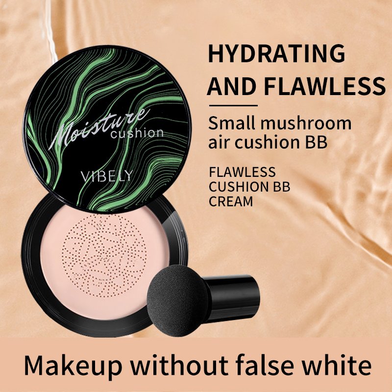 Natural Nude Makeup Mushroom Air Cushion Foundation Waterproof Moisturizing Whitening Concealer BB Cream