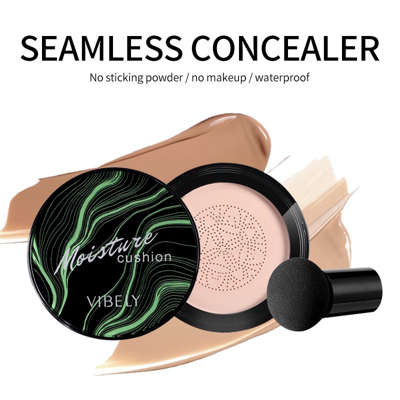Natural Nude Makeup Mushroom Air Cushion Foundation Waterproof Moisturizing Whitening Concealer BB Cream