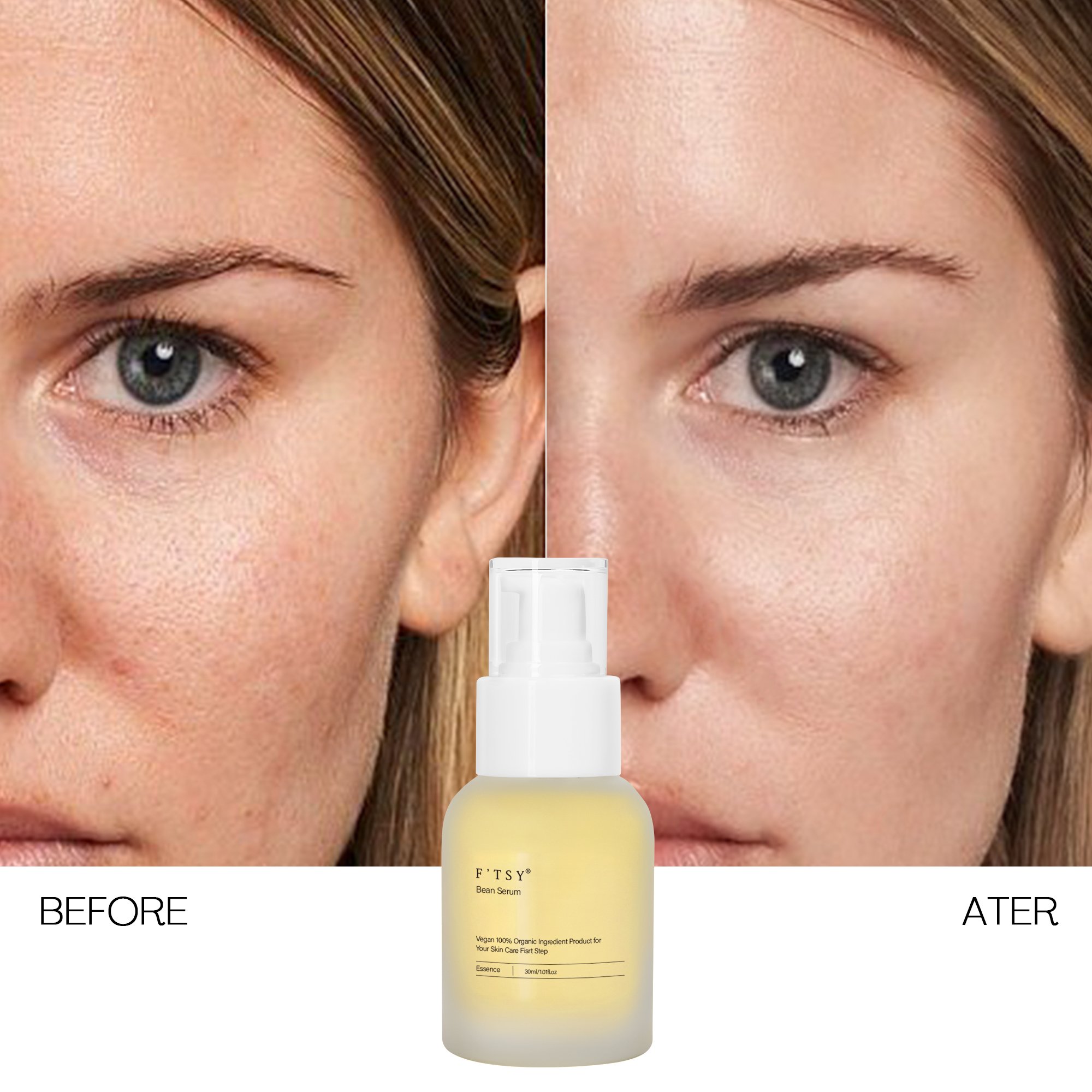 Private Label Bean Serum Natural Fermented Soybean Essence Hydrating and Anti-wrinkle Skin Care Serum