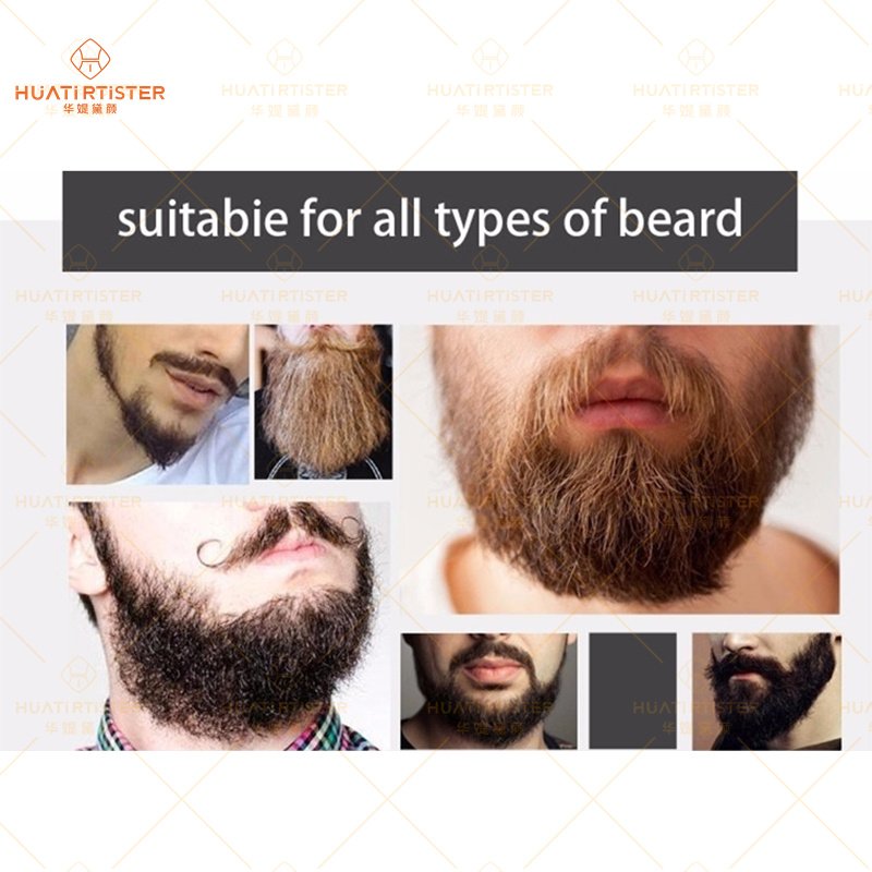 Huati Sifuli RubioAroma Private Label Organic Men Beard Kit Moisturizing Growth Wax Natural Maracuja Oil & Shea Butter Beard Gro