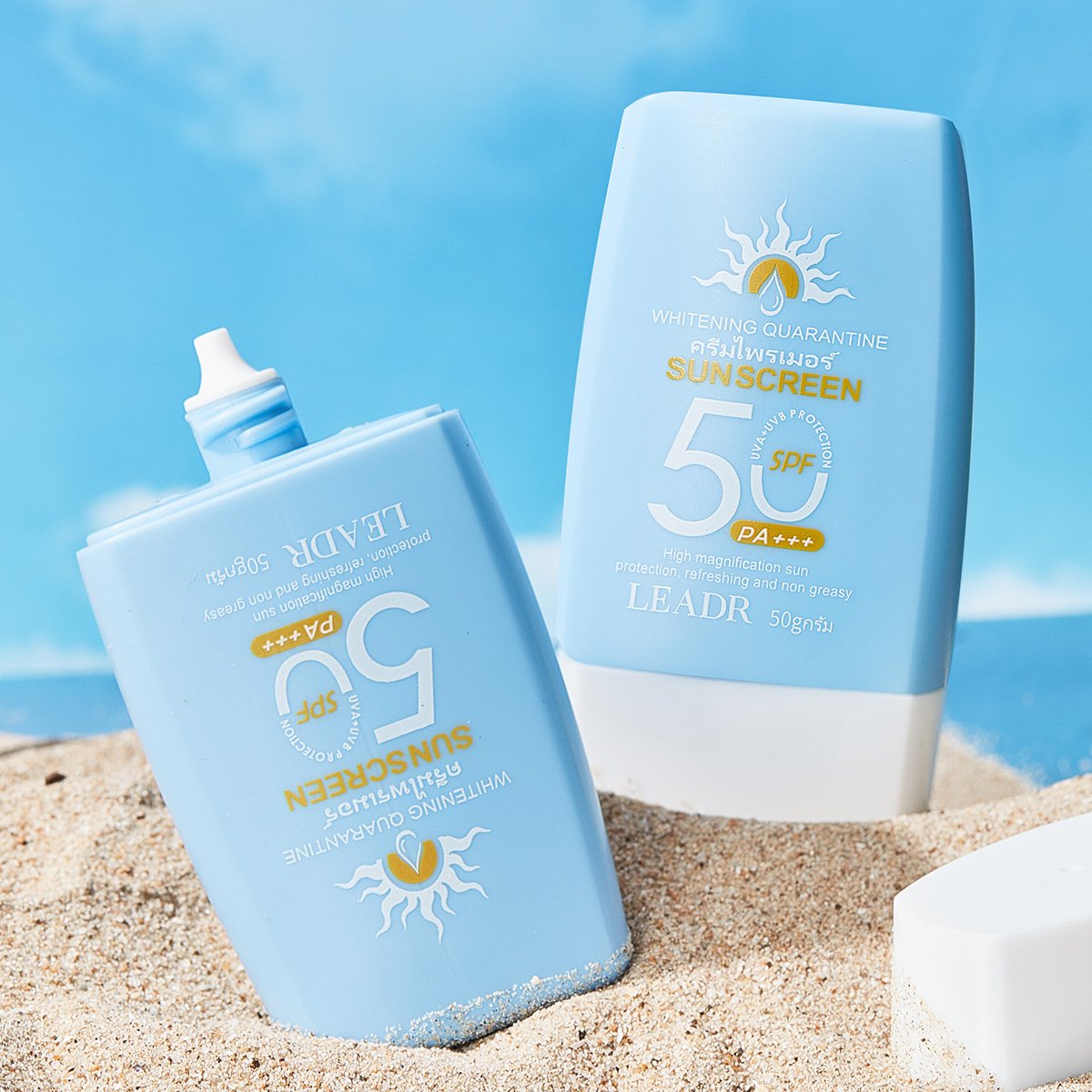 Wholesale Natural Sun Protection Moisturizer SPF 50+ Sunscreen Cream&Lotion Prevent Sunburn Body Sunblock Cream