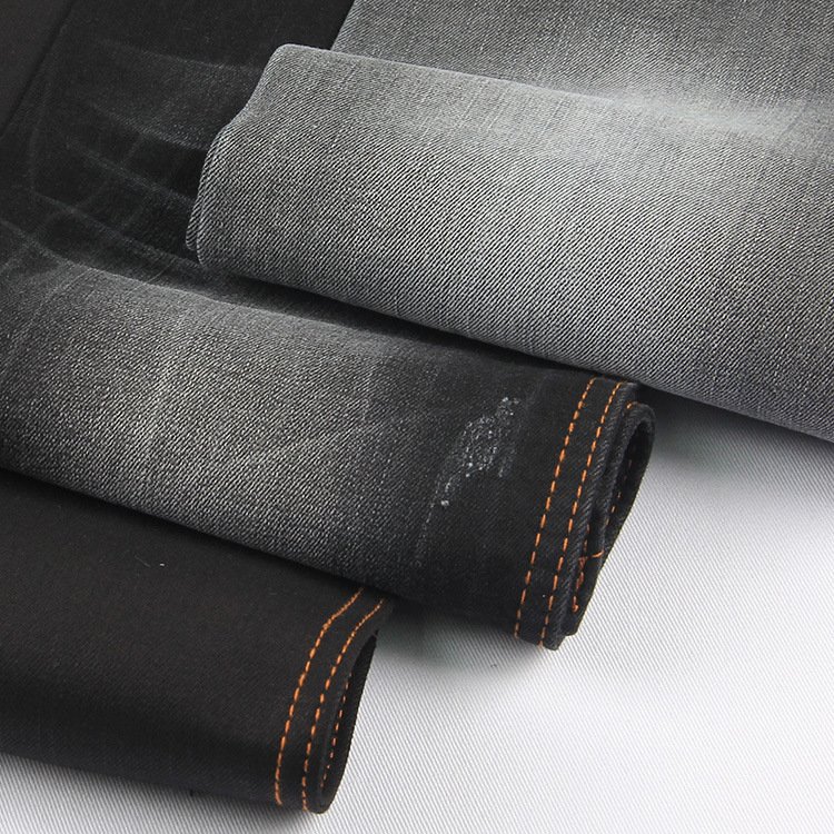 Cheap Stock Woven Denim, Clothing Material 65 cotton 33 polyester 2 spandex Stretch Slub Twill Denim Fabric For Jeans/