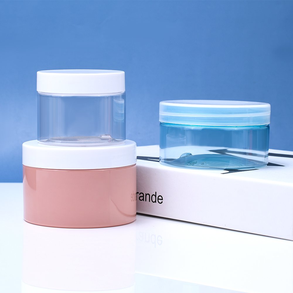 Factory Direct Sale Empty 50g 100g 200g Multiple colors Face Body Scrub Deep Cleansing Lotion Plastic jar for Adults