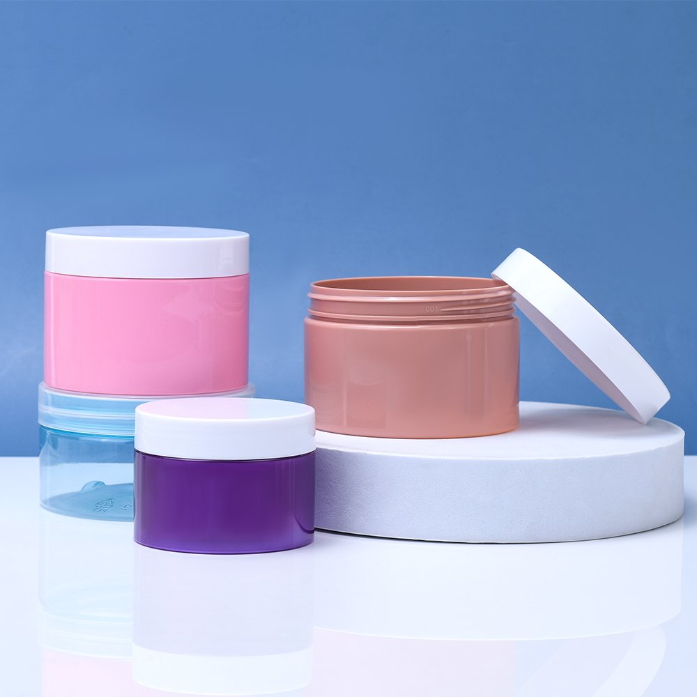 Factory Direct Sale Empty 50g 100g 200g Multiple colors Face Body Scrub Deep Cleansing Lotion Plastic jar for Adults