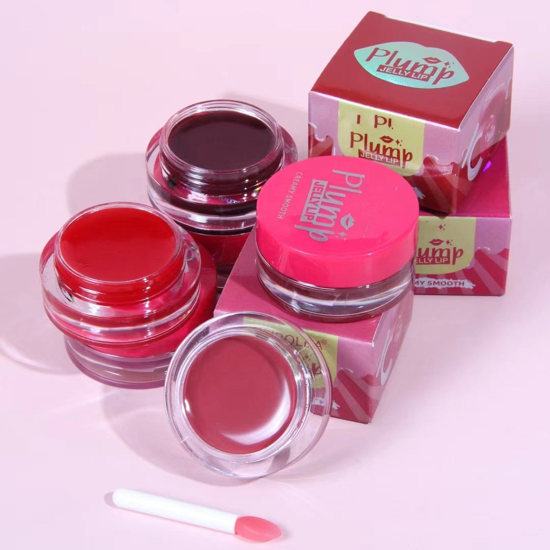 Hot Wholesale Jelly Lip Cosmetics Tinted Lip Balm Jelly Lip Plump Nourishing Moisturising Jar Lipstick