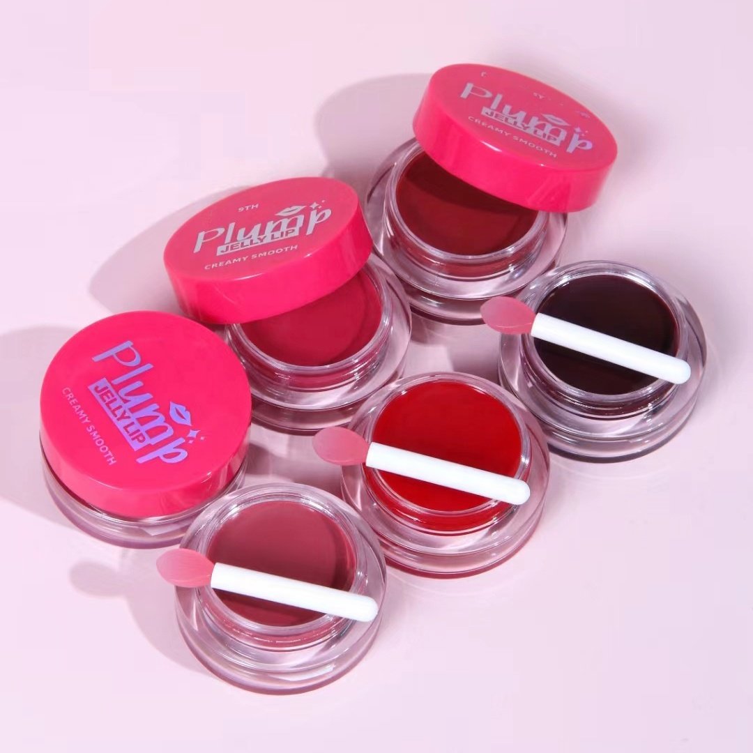 Hot Wholesale Jelly Lip Cosmetics Tinted Lip Balm Jelly Lip Plump Nourishing Moisturising Jar Lipstick