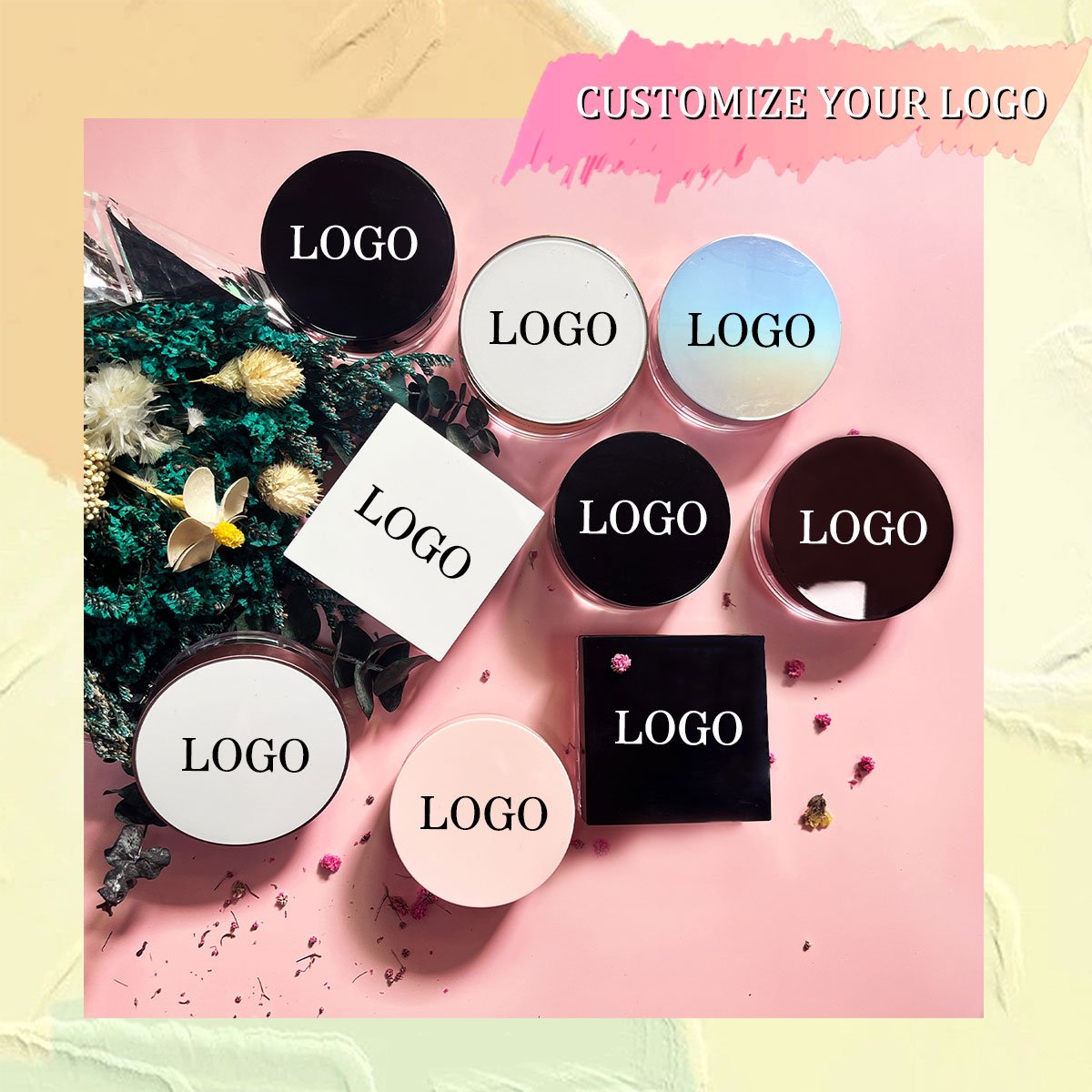 Face pink loose setting powder vegan water proof setting powder private label matte loose talc free vegan makeup setting powder