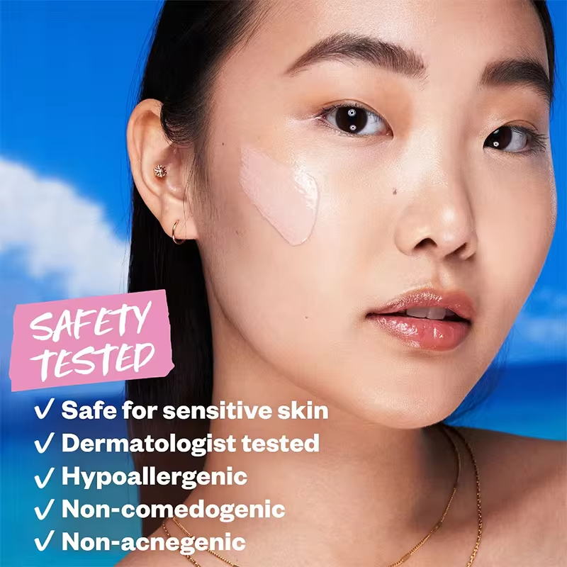 Private Label Korean Sunscreen Cream Contains Zinc Oxide Skin Care Squeeze Tube SPF 50 Cosmetic Colorless Sunscreen