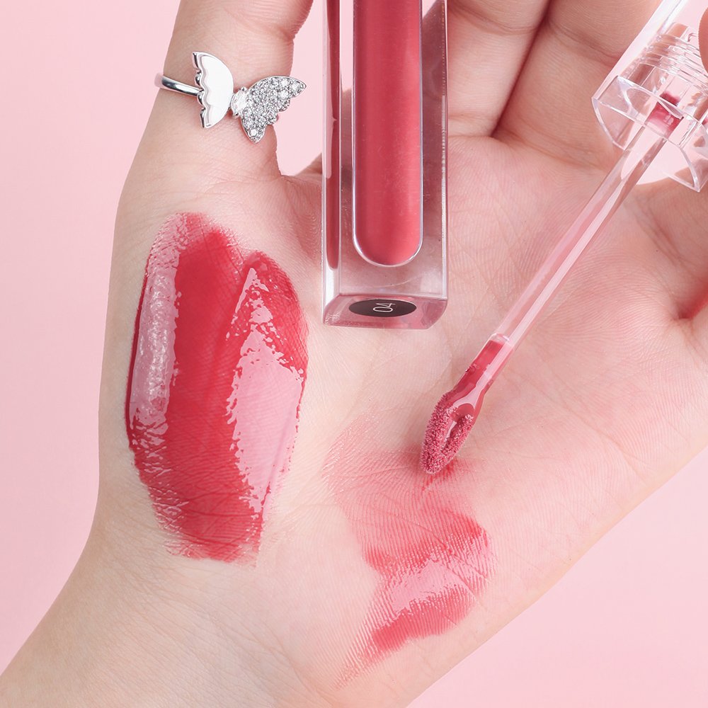 Wholesale bulk glossy tinted watery pigment lip stain private label clear vegan high quality lip gloss