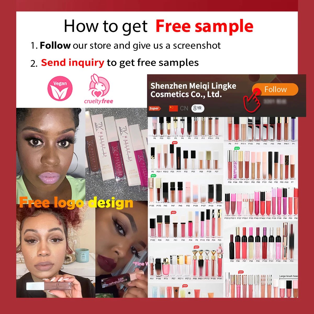 Wholesale bulk glossy tinted watery pigment lip stain private label clear vegan high quality lip gloss