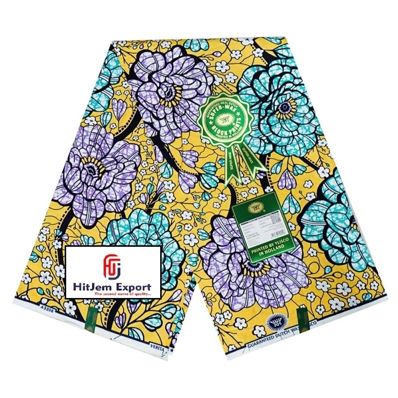 African Block Print Cambric Fabric Bright Multicolour Patterns High Quality Cotton Perfect for Traditional Modern Styles crafts