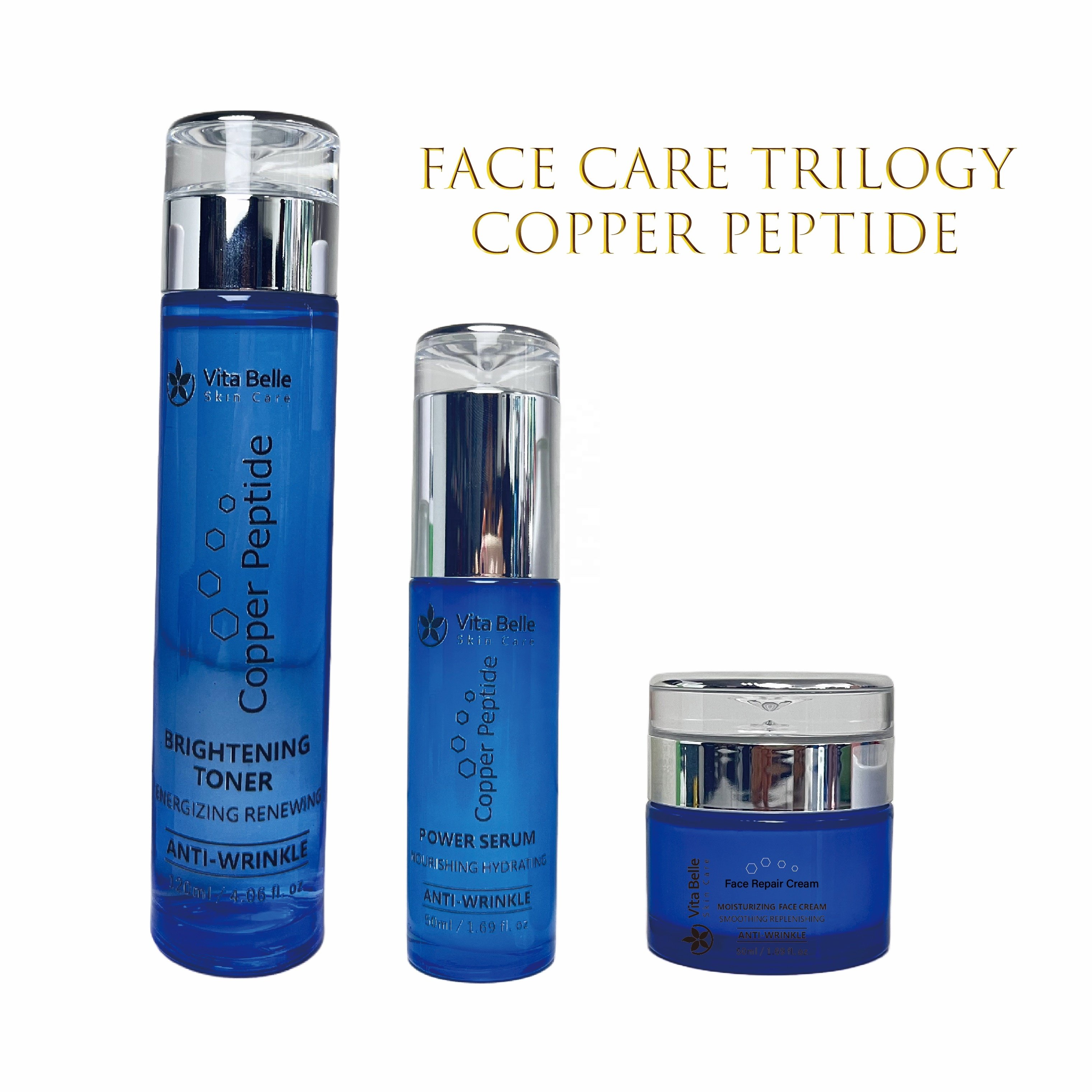 Hot Sale Collagen Anti Aging Peptides Reduce Fine Lines Blue Copper Peptide Face Serum Growth Factor Face Serum For Skin Care
