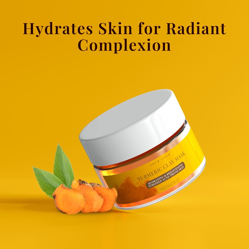 OEM ODM Private Label Natural Organic Beauty Mud Ginger Vitamin C Turmeric Clay Mask