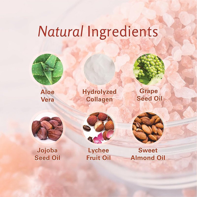 OEM Himalayan Salt Scrub For Exfoliating Body With Private Label Collagen Sweet Almond Coconut Oil Salt Body Scrub