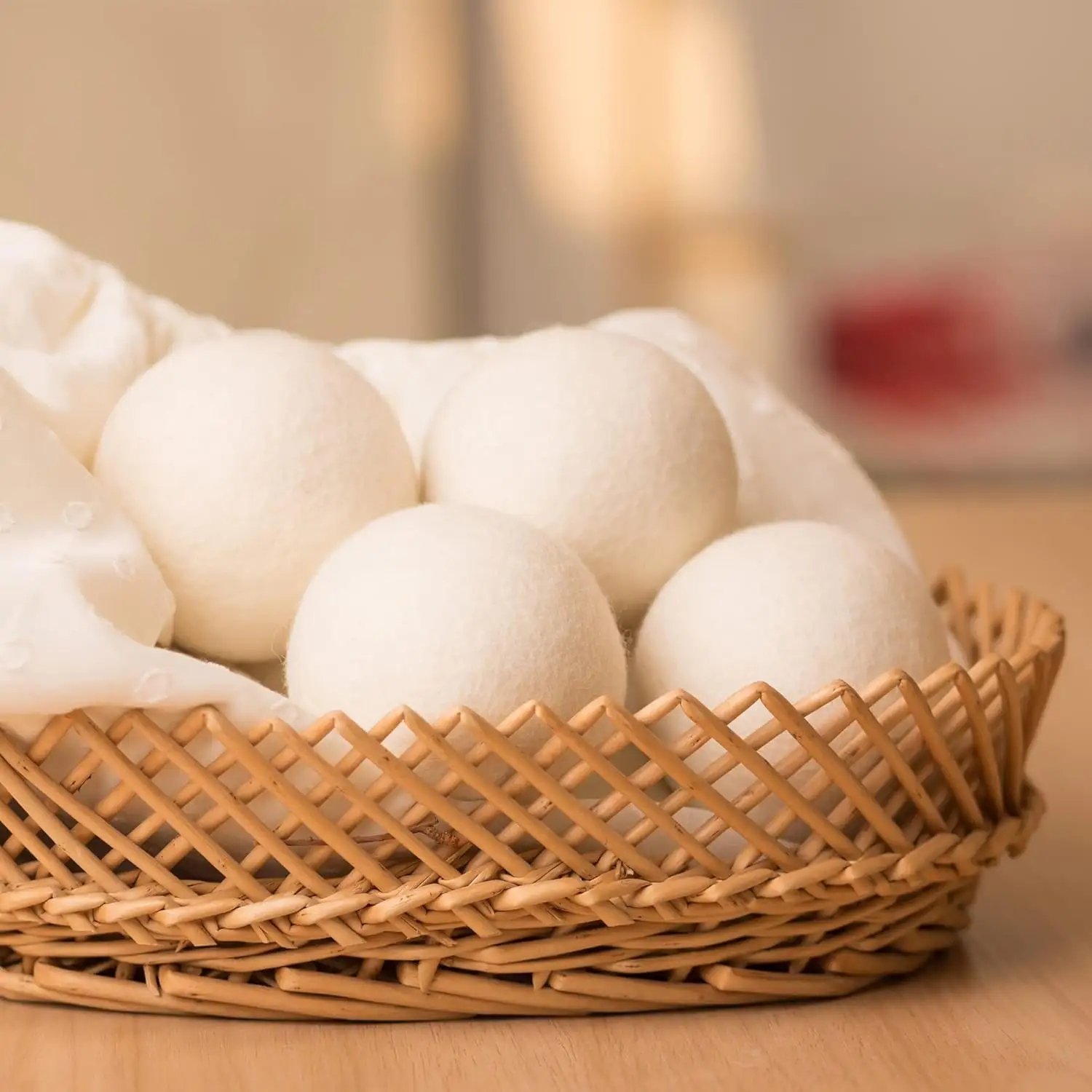 Custom Laundry Wool Dryer Balls 3-Pack 100% Made of Reusable Natural Fabric Organic New Zealand Wool Reduces Clothing Wrinkles