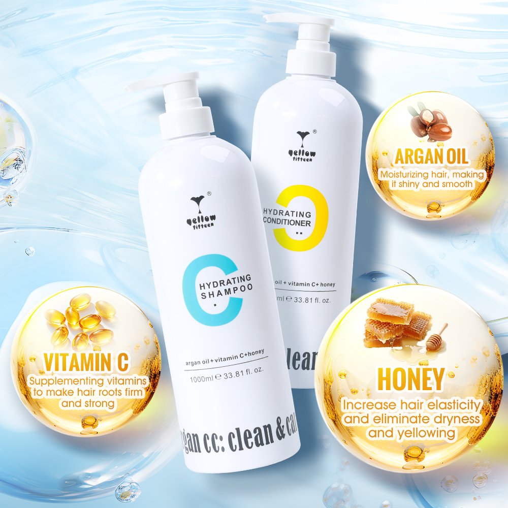 OEM Private Label Hair Moisturizing Tea Tree Vitamin C Argan Oil Honey Shampoo And Conditioner
