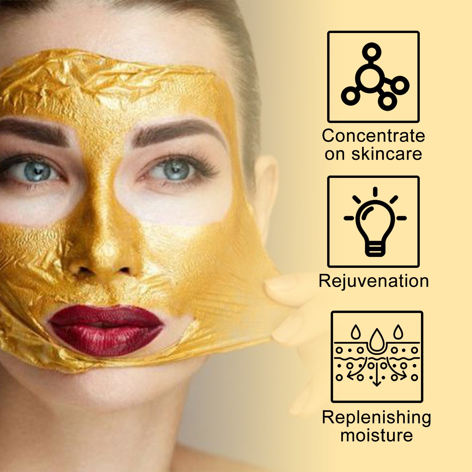 Retinol Gold facial Deeply cleans pores, fades fine lines and tightens skin