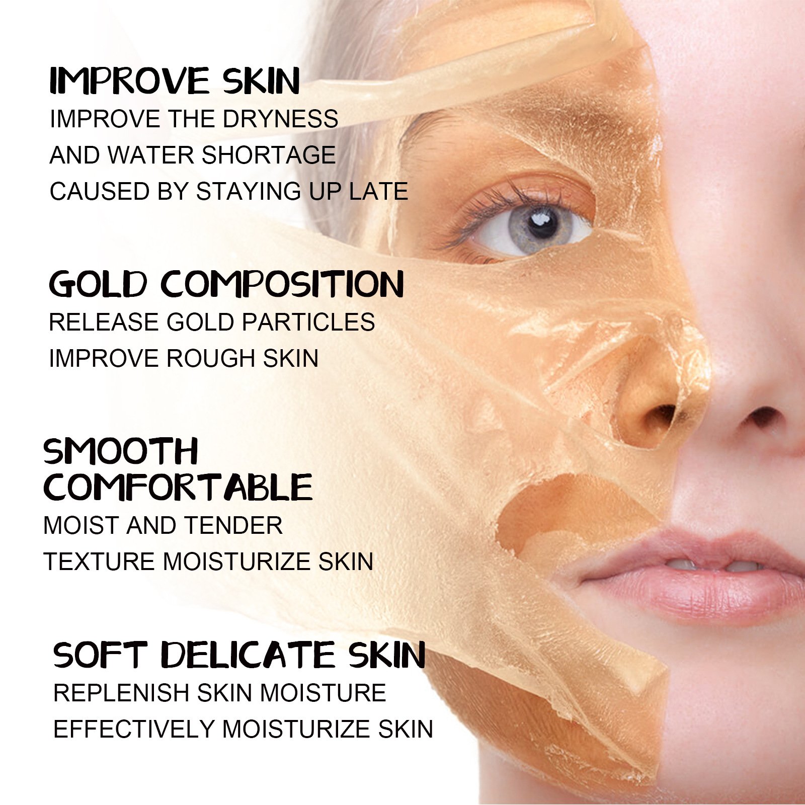 Retinol Gold facial Deeply cleans pores, fades fine lines and tightens skin