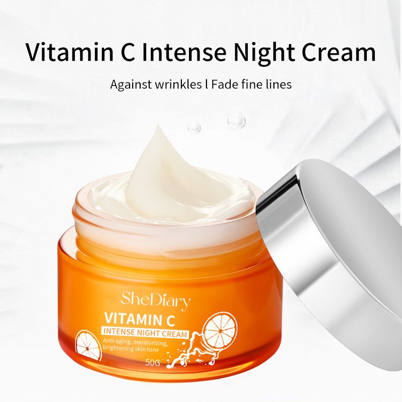 Custom Brightening And Hydrating Facial Renewing Cream Anti-Aging Overnight Facial Moisturizer Vitamin C Intense Night Cream