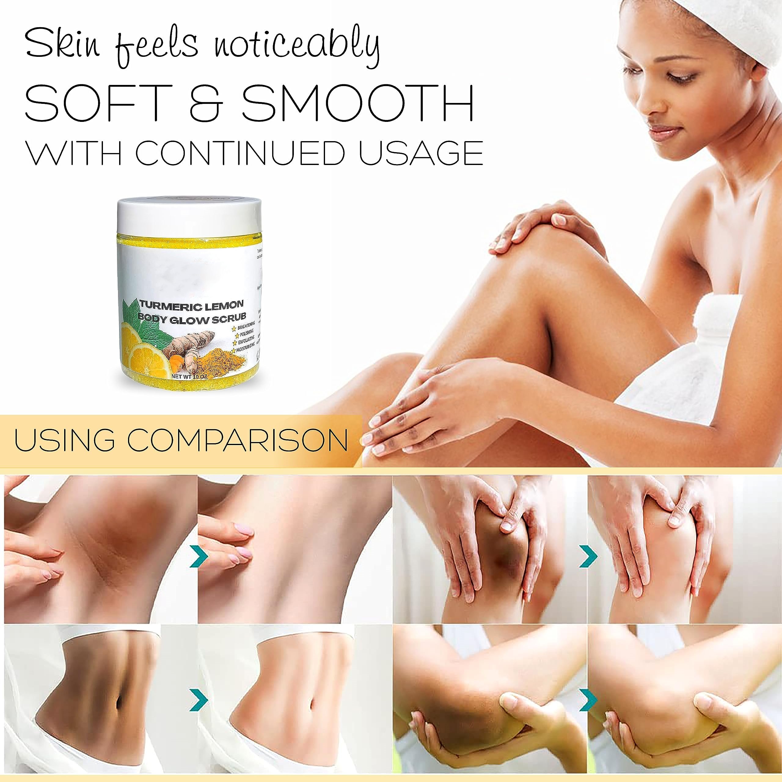 100% Natural Ingredients Turmeric Brightening Skin Friendly Sugar Body Scrub For Dark Spots