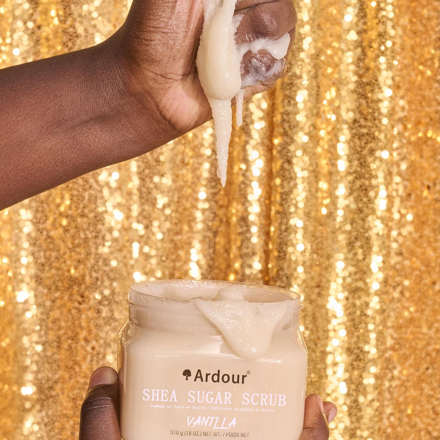 Vanilla Shea Sugar Exfoliating & Hydrating Body Scrub For Whitening Cleansing For Women And Men