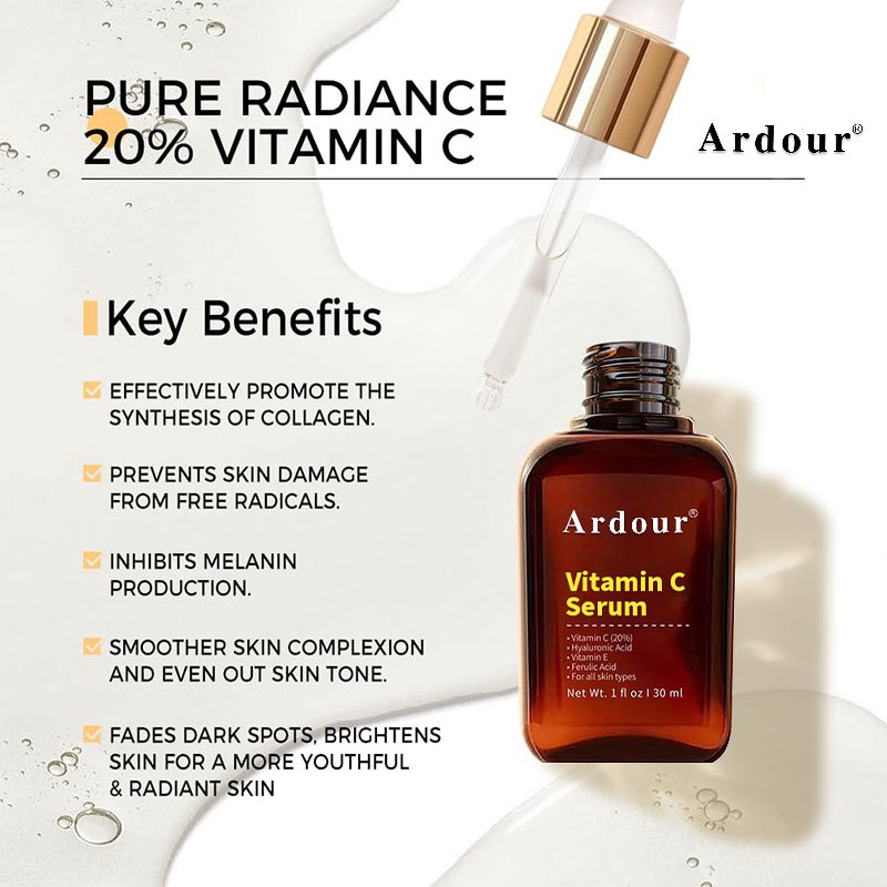 OEM face brightening serum Aloe Vera Collagen Boost Anti Aging Brightening Serum Dark Spot Vitamin C Face Serum
