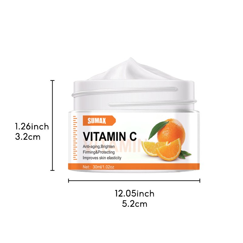 Exquisite packaging for long-lasting moisturizing and whitening of skin, eliminating inflammation, VC orange cream 30ml