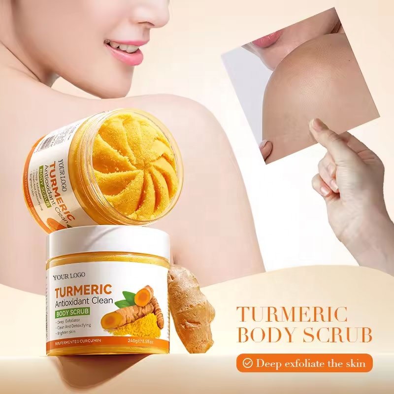 Professional Organic Private Label Turmeric Skin Care Set Anti Acne Dark Spot Remover Face Serum Cleanser Cream Kit
