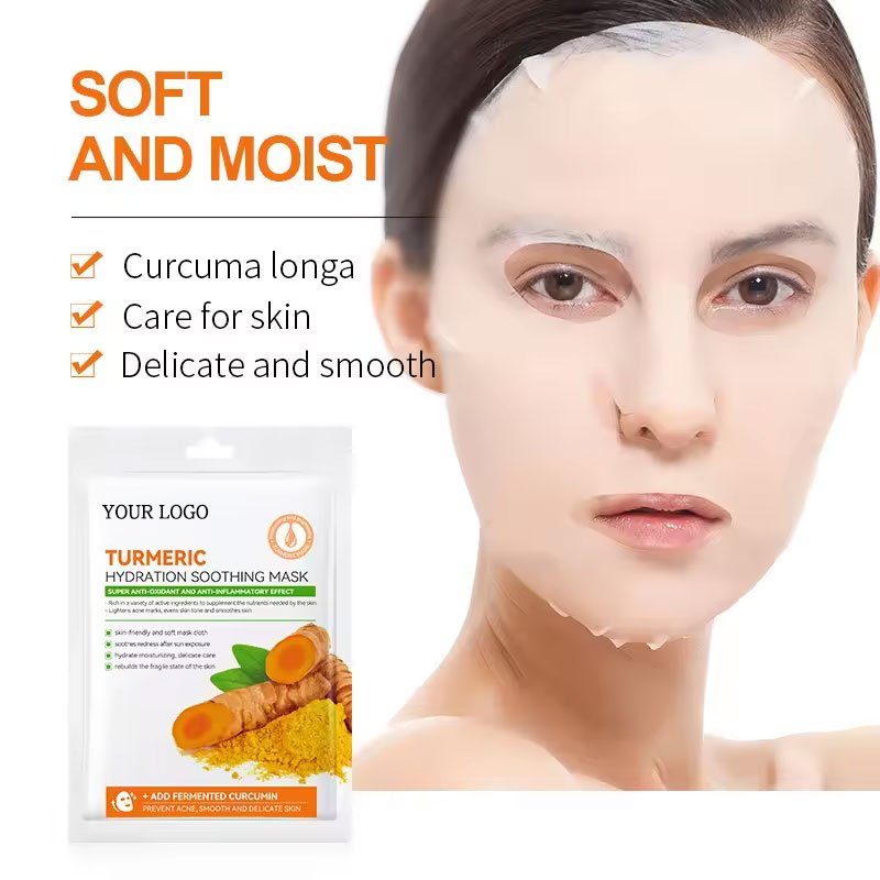 Professional Organic Private Label Turmeric Skin Care Set Anti Acne Dark Spot Remover Face Serum Cleanser Cream Kit