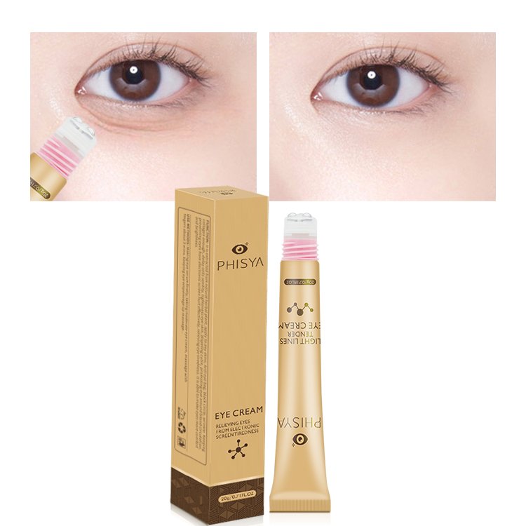 Hydroxyacid Eye Cream with Hyaluronic Acid and Vitamin C Relieves Screen Tiredness Firming and Smoothing Fine Lines Wrinkles